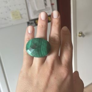 Malachite gemstone ring